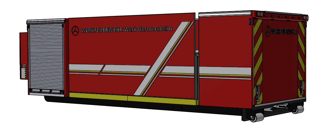 Abrollbehälter Schaum Mercedes