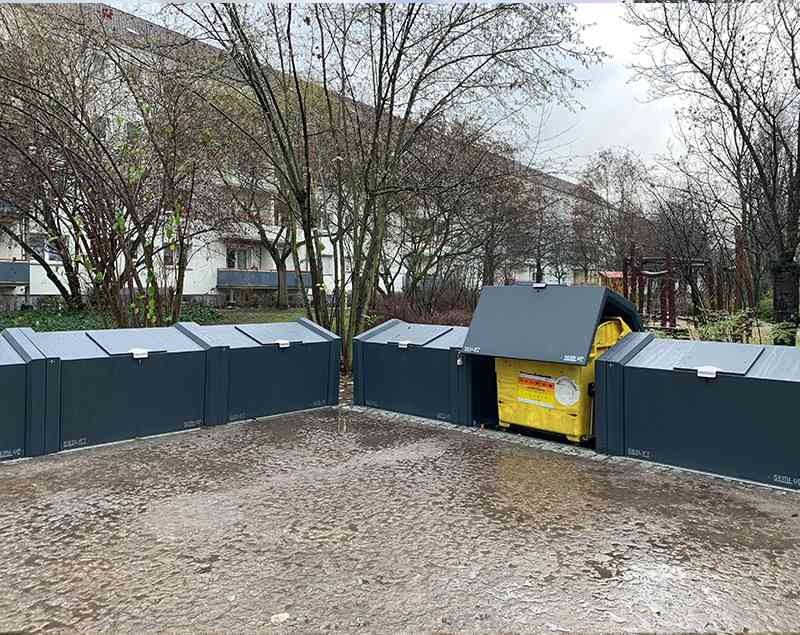 Sieglift - SemiUp - die barrierefreie Mülltonneneinhausung